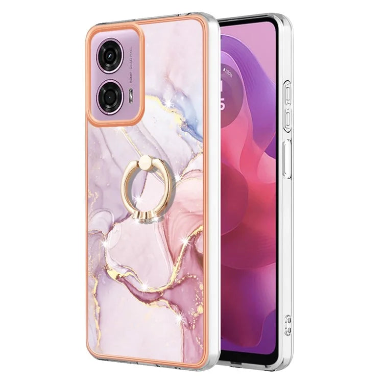 YB IMD Series-10 For Motorola Moto E14 4G / G04 4G / G04s 4G / G24 4G Phone Case Shockproof TPU Kickstand Cover