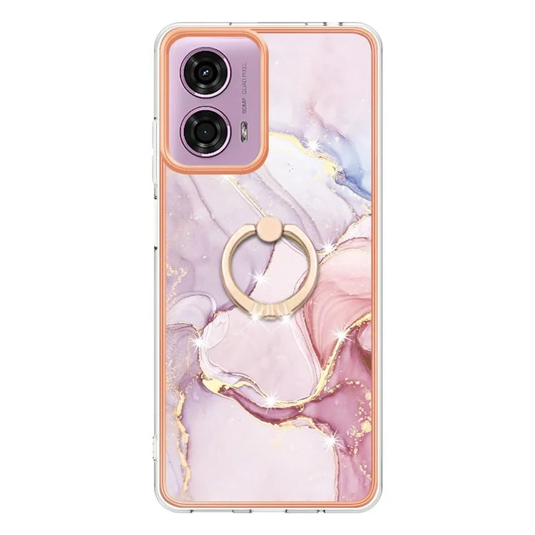 YB IMD Series-10 For Motorola Moto E14 4G / G04 4G / G04s 4G / G24 4G Phone Case Shockproof TPU Kickstand Cover
