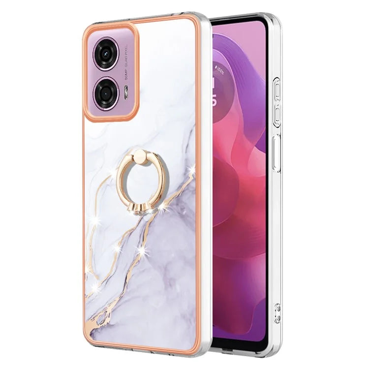 YB IMD Series-10 For Motorola Moto E14 4G / G04 4G / G04s 4G / G24 4G Phone Case Shockproof TPU Kickstand Cover
