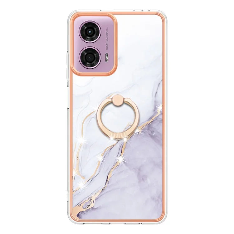 YB IMD Series-10 For Motorola Moto E14 4G / G04 4G / G04s 4G / G24 4G Phone Case Shockproof TPU Kickstand Cover
