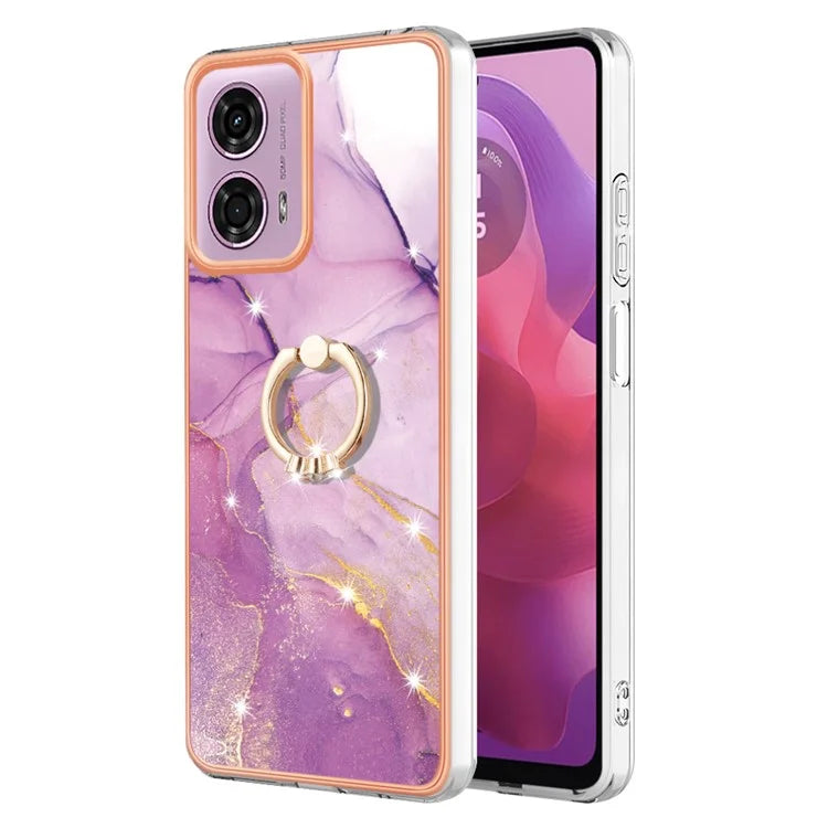 YB IMD Series-10 For Motorola Moto E14 4G / G04 4G / G04s 4G / G24 4G Phone Case Shockproof TPU Kickstand Cover