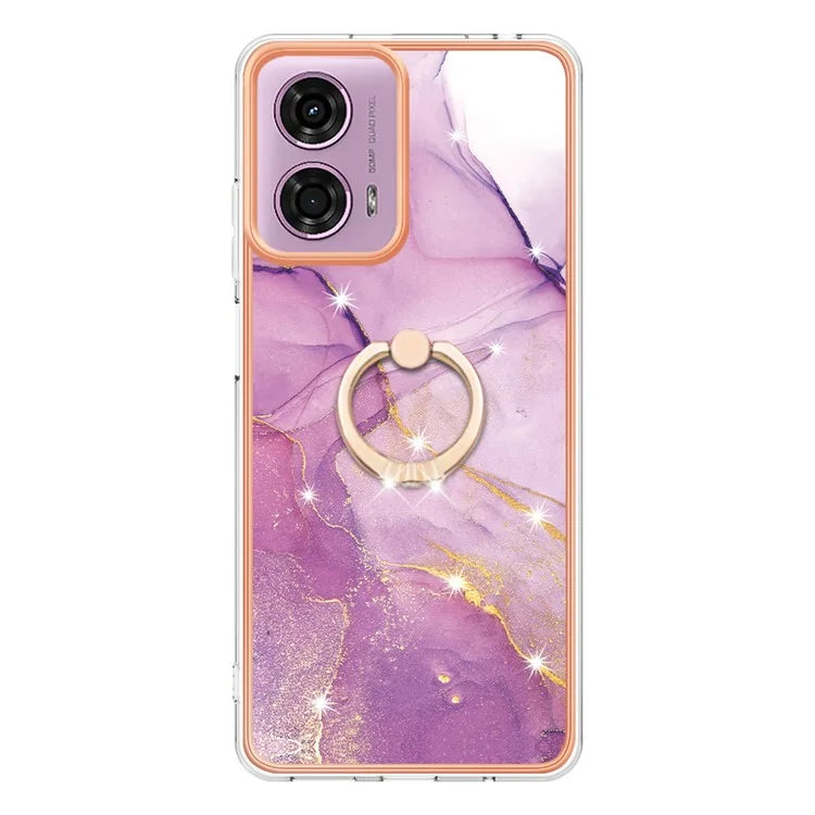 YB IMD Series-10 For Motorola Moto E14 4G / G04 4G / G04s 4G / G24 4G Phone Case Shockproof TPU Kickstand Cover