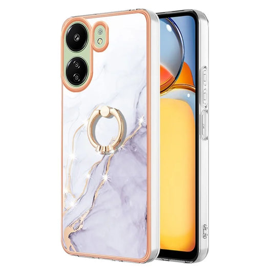 YB IMD Series-10 For Xiaomi Redmi 13C 4G / 13C 5G / 13R 5G / Poco M6 5G / Poco C65 4G Phone Case Electroplating Kickstand TPU Cover