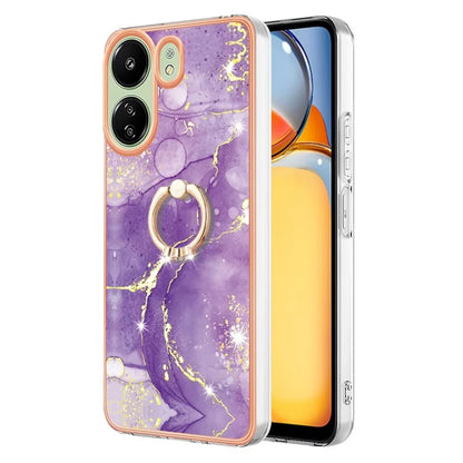 YB IMD Series-10 For Xiaomi Redmi 13C 4G / 13C 5G / 13R 5G / Poco M6 5G / Poco C65 4G Phone Case Electroplating Kickstand TPU Cover