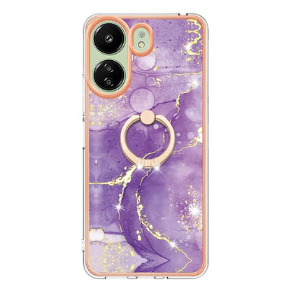 YB IMD Series-10 For Xiaomi Redmi 13C 4G / 13C 5G / 13R 5G / Poco M6 5G / Poco C65 4G Phone Case Electroplating Kickstand TPU Cover