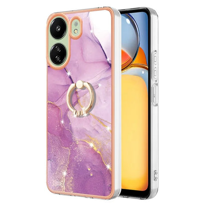YB IMD Series-10 For Xiaomi Redmi 13C 4G / 13C 5G / 13R 5G / Poco M6 5G / Poco C65 4G Phone Case Electroplating Kickstand TPU Cover