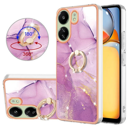 YB IMD Series-10 For Xiaomi Redmi 13C 4G / 13C 5G / 13R 5G / Poco M6 5G / Poco C65 4G Phone Case Electroplating Kickstand TPU Cover