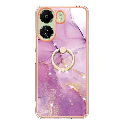 YB IMD Series-10 For Xiaomi Redmi 13C 4G / 13C 5G / 13R 5G / Poco M6 5G / Poco C65 4G Phone Case Electroplating Kickstand TPU Cover