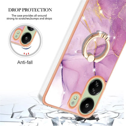 YB IMD Series-10 For Xiaomi Redmi 13C 4G / 13C 5G / 13R 5G / Poco M6 5G / Poco C65 4G Phone Case Electroplating Kickstand TPU Cover