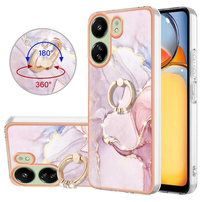 YB IMD Series-10 For Xiaomi Redmi 13C 4G / 13C 5G / 13R 5G / Poco M6 5G / Poco C65 4G Phone Case Electroplating Kickstand TPU Cover