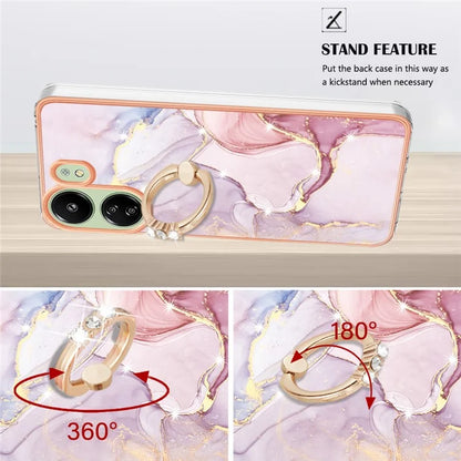 YB IMD Series-10 For Xiaomi Redmi 13C 4G / 13C 5G / 13R 5G / Poco M6 5G / Poco C65 4G Phone Case Electroplating Kickstand TPU Cover
