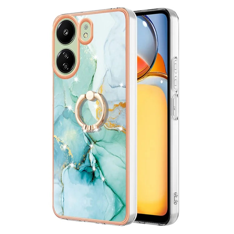 YB IMD Series-10 For Xiaomi Redmi 13C 4G / 13C 5G / 13R 5G / Poco M6 5G / Poco C65 4G Phone Case Electroplating Kickstand TPU Cover