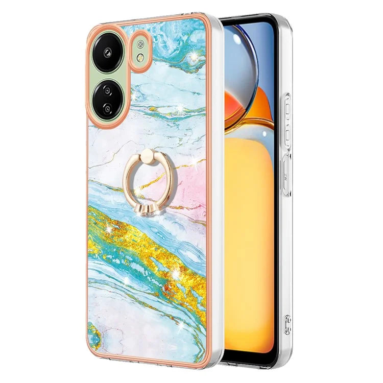 YB IMD Series-10 For Xiaomi Redmi 13C 4G / 13C 5G / 13R 5G / Poco M6 5G / Poco C65 4G Phone Case Electroplating Kickstand TPU Cover