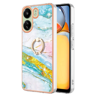 YB IMD Series-10 For Xiaomi Redmi 13C 4G / 13C 5G / 13R 5G / Poco M6 5G / Poco C65 4G Phone Case Electroplating Kickstand TPU Cover