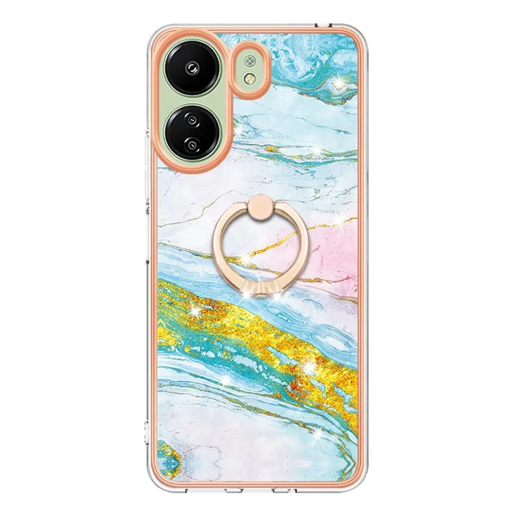 YB IMD Series-10 For Xiaomi Redmi 13C 4G / 13C 5G / 13R 5G / Poco M6 5G / Poco C65 4G Phone Case Electroplating Kickstand TPU Cover