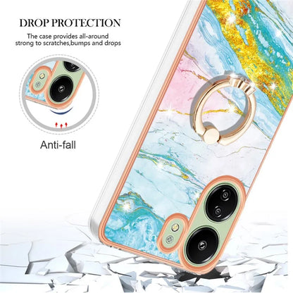 YB IMD Series-10 For Xiaomi Redmi 13C 4G / 13C 5G / 13R 5G / Poco M6 5G / Poco C65 4G Phone Case Electroplating Kickstand TPU Cover