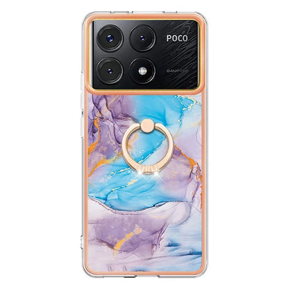 YB IMD Series-6 For Xiaomi Poco X6 Pro 5G / Redmi K70E 5G Kickstand Case Electroplating TPU Phone Cover
