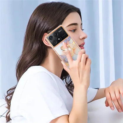 YB IMD Series-6 For Xiaomi Poco X6 Pro 5G / Redmi K70E 5G Kickstand Case Electroplating TPU Phone Cover