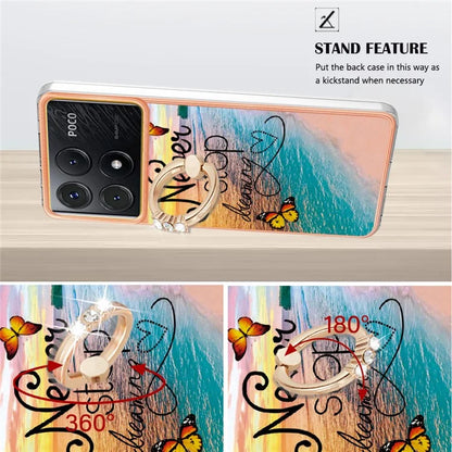 YB IMD Series-6 For Xiaomi Poco X6 Pro 5G / Redmi K70E 5G Kickstand Case Electroplating TPU Phone Cover