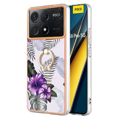 YB IMD Series-6 For Xiaomi Poco X6 Pro 5G / Redmi K70E 5G Kickstand Case Electroplating TPU Phone Cover