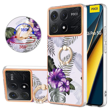 YB IMD Series-6 For Xiaomi Poco X6 Pro 5G / Redmi K70E 5G Kickstand Case Electroplating TPU Phone Cover