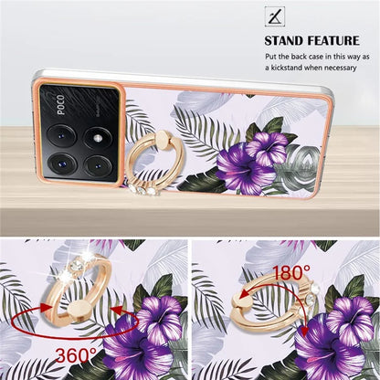 YB IMD Series-6 For Xiaomi Poco X6 Pro 5G / Redmi K70E 5G Kickstand Case Electroplating TPU Phone Cover