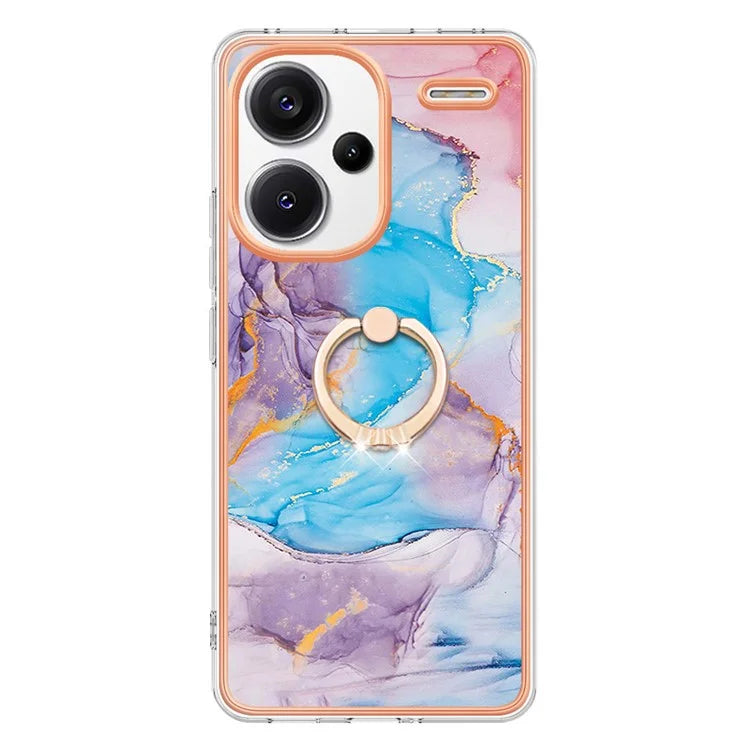YB IMD Series-6 For Xiaomi Redmi Note 13 Pro+ 5G Electroplating Case TPU Rotary Kickstand Phone Cover