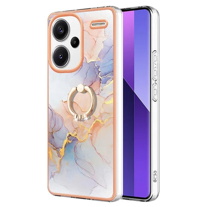 YB IMD Series-6 For Xiaomi Redmi Note 13 Pro+ 5G Electroplating Case TPU Rotary Kickstand Phone Cover