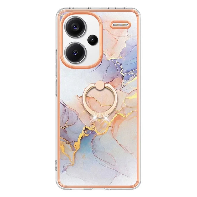 YB IMD Series-6 For Xiaomi Redmi Note 13 Pro+ 5G Electroplating Case TPU Rotary Kickstand Phone Cover