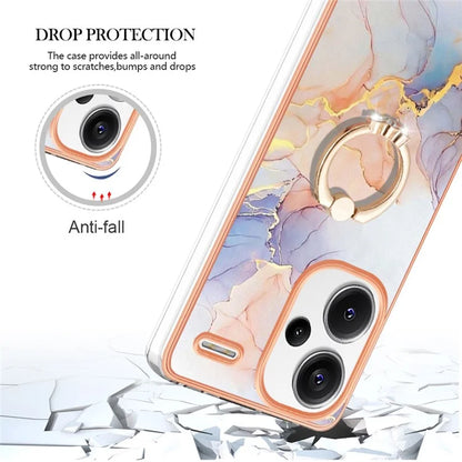 YB IMD Series-6 For Xiaomi Redmi Note 13 Pro+ 5G Electroplating Case TPU Rotary Kickstand Phone Cover