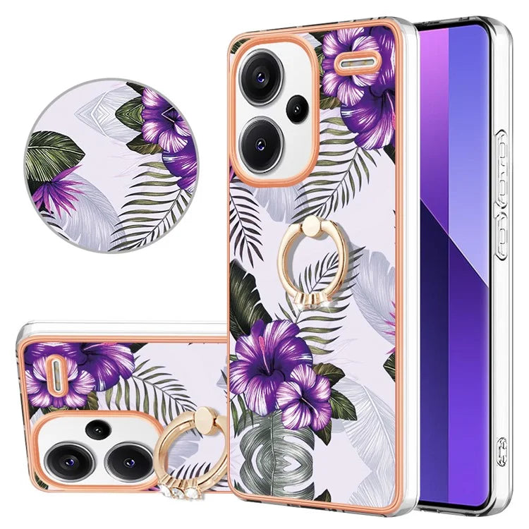 YB IMD Series-6 For Xiaomi Redmi Note 13 Pro+ 5G Electroplating Case TPU Rotary Kickstand Phone Cover