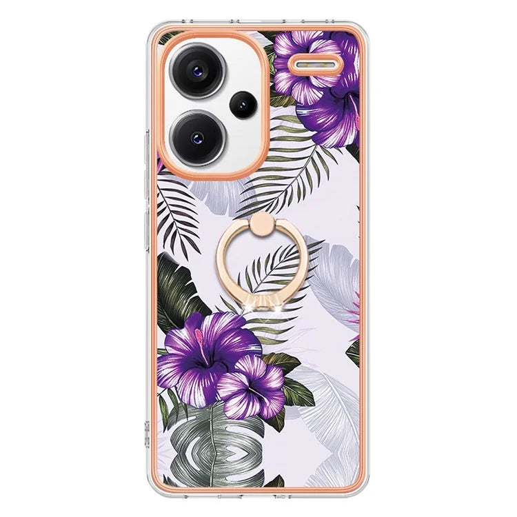 YB IMD Series-6 For Xiaomi Redmi Note 13 Pro+ 5G Electroplating Case TPU Rotary Kickstand Phone Cover