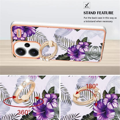 YB IMD Series-6 For Xiaomi Redmi Note 13 Pro+ 5G Electroplating Case TPU Rotary Kickstand Phone Cover