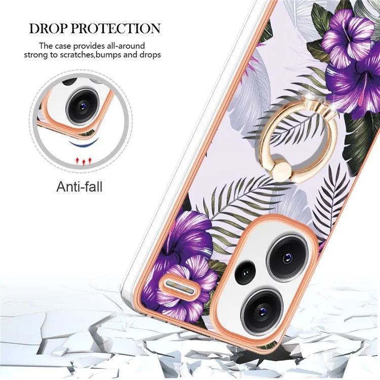 YB IMD Series-6 For Xiaomi Redmi Note 13 Pro+ 5G Electroplating Case TPU Rotary Kickstand Phone Cover