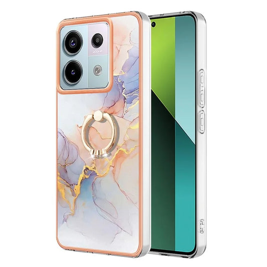YB IMD Series-6 For Xiaomi Redmi Note 13 Pro 5G / Poco X6 5G TPU Case Ring Kickstand Cell Phone Cover