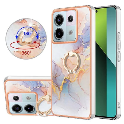 YB IMD Series-6 For Xiaomi Redmi Note 13 Pro 5G / Poco X6 5G TPU Case Ring Kickstand Cell Phone Cover