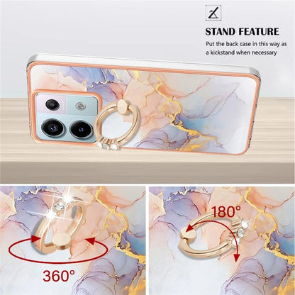 YB IMD Series-6 For Xiaomi Redmi Note 13 Pro 5G / Poco X6 5G TPU Case Ring Kickstand Cell Phone Cover