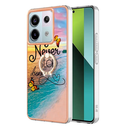 YB IMD Series-6 For Xiaomi Redmi Note 13 Pro 5G / Poco X6 5G TPU Case Ring Kickstand Cell Phone Cover