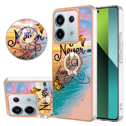 YB IMD Series-6 For Xiaomi Redmi Note 13 Pro 5G / Poco X6 5G TPU Case Ring Kickstand Cell Phone Cover