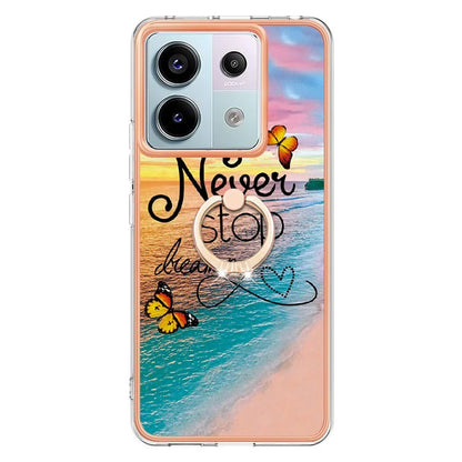 YB IMD Series-6 For Xiaomi Redmi Note 13 Pro 5G / Poco X6 5G TPU Case Ring Kickstand Cell Phone Cover