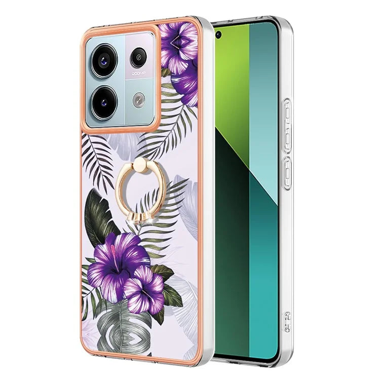 YB IMD Series-6 For Xiaomi Redmi Note 13 Pro 5G / Poco X6 5G TPU Case Ring Kickstand Cell Phone Cover