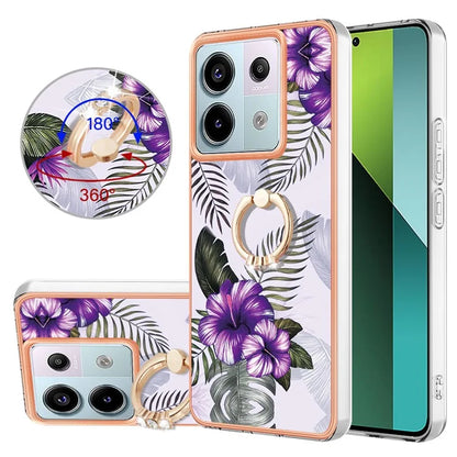 YB IMD Series-6 For Xiaomi Redmi Note 13 Pro 5G / Poco X6 5G TPU Case Ring Kickstand Cell Phone Cover