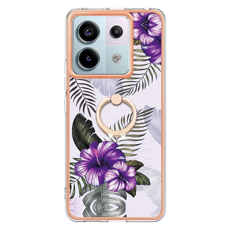 YB IMD Series-6 For Xiaomi Redmi Note 13 Pro 5G / Poco X6 5G TPU Case Ring Kickstand Cell Phone Cover