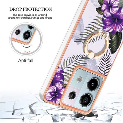 YB IMD Series-6 For Xiaomi Redmi Note 13 Pro 5G / Poco X6 5G TPU Case Ring Kickstand Cell Phone Cover