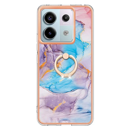 YB IMD Series-6 For Xiaomi Redmi Note 13 Pro 5G / Poco X6 5G TPU Case Ring Kickstand Cell Phone Cover