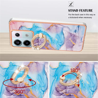YB IMD Series-6 For Xiaomi Redmi Note 13 Pro 5G / Poco X6 5G TPU Case Ring Kickstand Cell Phone Cover