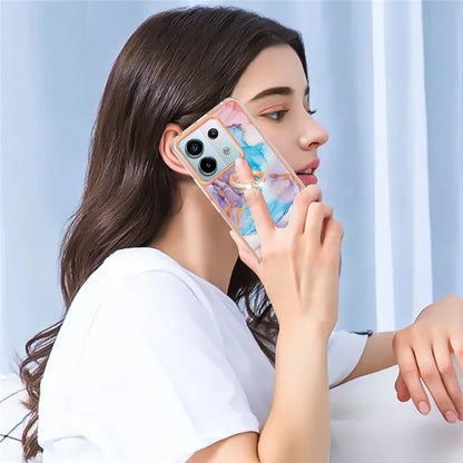 YB IMD Series-6 For Xiaomi Redmi Note 13 Pro 5G / Poco X6 5G TPU Case Ring Kickstand Cell Phone Cover