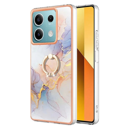 YB IMD Series-6 For Xiaomi Redmi Note 13 5G Rotary Kickstand Case TPU Cell Phone Electroplating Cover