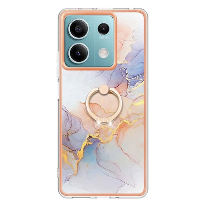 YB IMD Series-6 For Xiaomi Redmi Note 13 5G Rotary Kickstand Case TPU Cell Phone Electroplating Cover