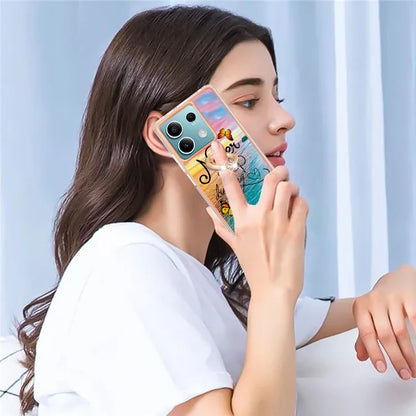YB IMD Series-6 For Xiaomi Redmi Note 13 5G Rotary Kickstand Case TPU Cell Phone Electroplating Cover